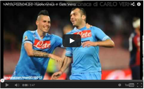 Napoli-Genoa 2-0 | Telecronaca di Auriemma e radiocronaca Radio Rai | Video