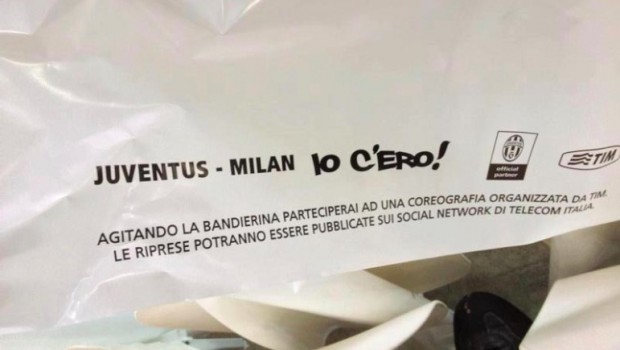 La Juventus &#8216;svende&#8217; i tifosi: la coreografica &#8216;arcobaleno&#8217; era uno spot della Tim