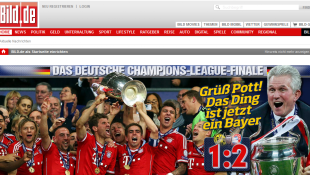 Bayern Monaco Campione d&#8217;Europa | I titoli della stampa tedesca e straniera