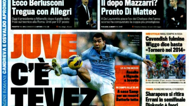 Rassegna stampa 18 maggio 2013: prime pagine di Gazzetta, Corriere e Tuttosport