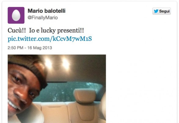 Mario Balotelli sbarca su Twitter, @finallymario è il suo profilo ufficiale