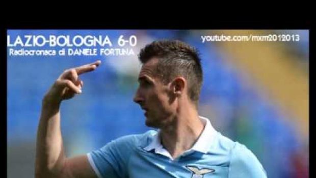 Lazio-Bologna 6-0 | Telecronaca di De Angelis e radiocronaca di Radio Rai | Video
