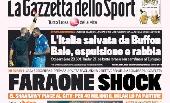 Rassegna stampa 8 giugno 2013: prime pagine di Gazzetta, Corriere e Tuttosport