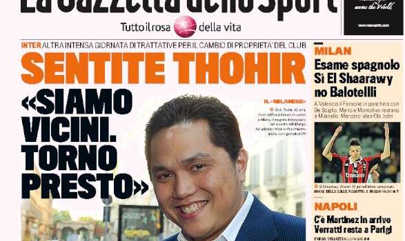 Rassegna stampa 27 luglio 2013: prime pagine di Gazzetta, Corriere e Tuttosport