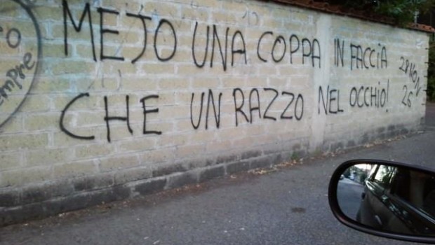 Guerra di scritte a Roma dopo il 26 maggio, preso di mira anche Paparelli