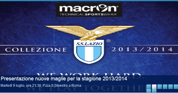 Lazio | Stasera la presentazione della nuova maglia nel centro di Roma