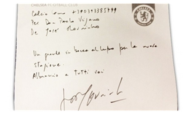 Sorpresa per il Como: un fax di auguri spedito da José Mourinho