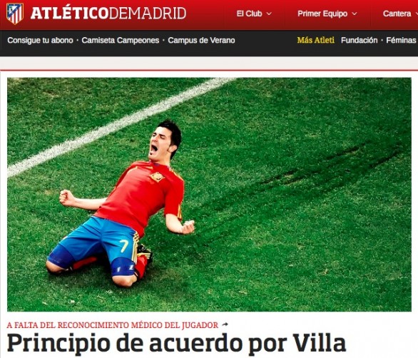 David Villa all&#8217;Atletico Madrid a prezzo di saldo, dove erano i club italiani?