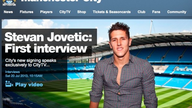 Jovetic si presenta al City: &#8220;Contento della scelta, prometto venti gol&#8221;