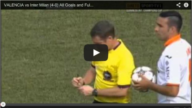 Inter &#8211; Valencia 0-4 | Highlights Amichevole | Video Gol (Banega, Jonathan Viera e Jonas)