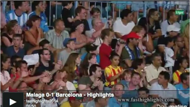 Malaga &#8211; Barcellona 0-1 | Highlights Liga Spagnola &#8211; Video Gol (Adriano)