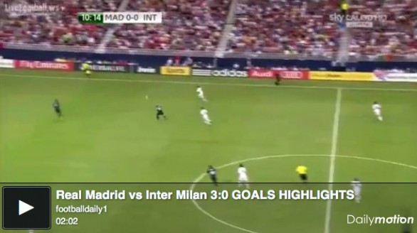 Inter – Real Madrid 0-3 | Amichevole | Risultato finale: gol di Kakà, C. Ronaldo e autorete di Alvarez