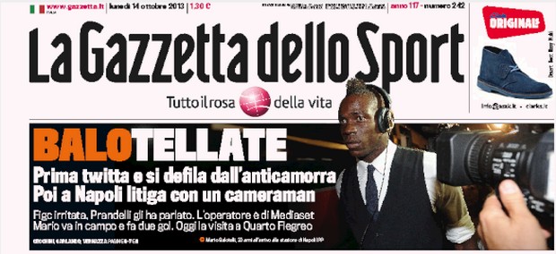 Rassegna stampa 14 ottobre 2013: prime pagine di Gazzetta, Corriere e Tuttosport