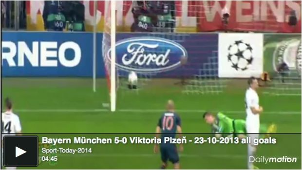 Bayern Monaco &#8211; Viktoria Plzen 5-0 | Highlights Champions League | Video Gol (Ribery, Alaba, Schweinsteiger, Gotze)