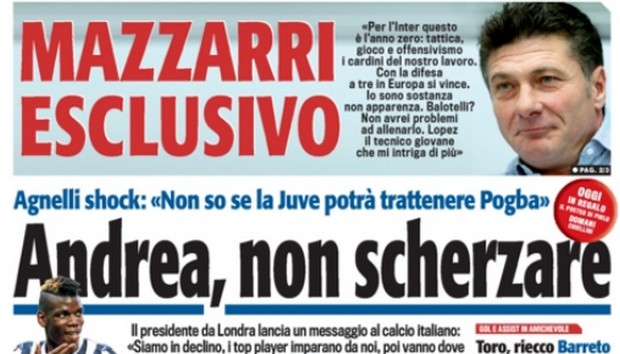 Rassegna stampa 11 ottobre 2013: prime pagine di Gazzetta, Corriere e Tuttosport