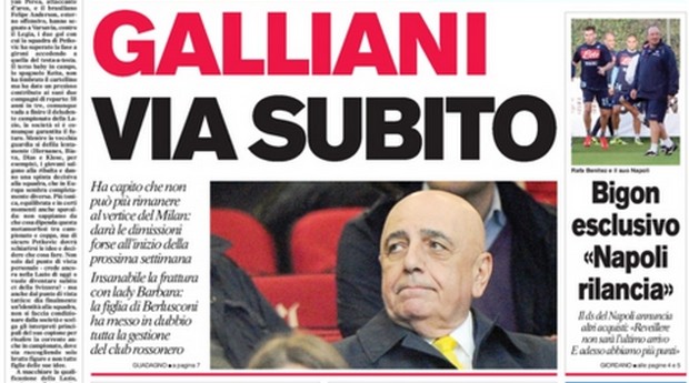 Rassegna stampa 29 novembre 2013: prime pagine di Gazzetta, Corriere e Tuttosport