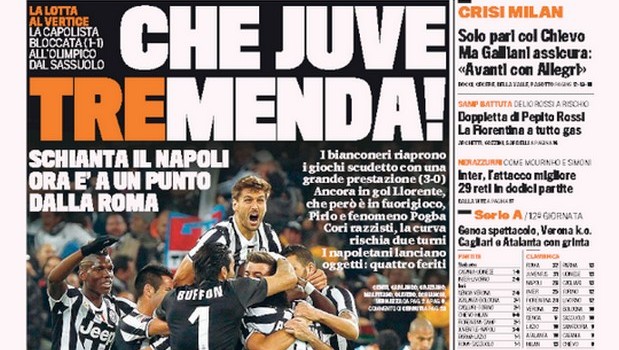 Rassegna stampa 11 novembre 2013: prime pagine di Gazzetta, Corriere e Tuttosport