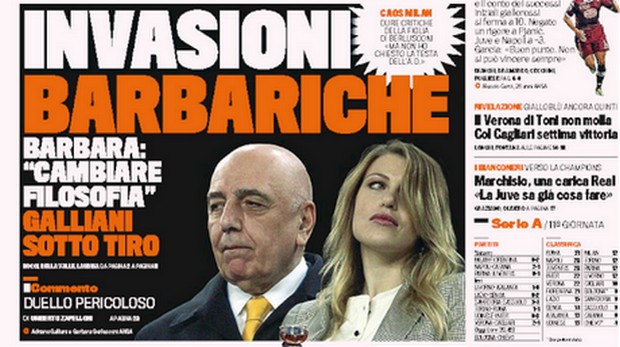 Rassegna stampa 4 novembre 2013: prime pagine di Gazzetta, Corriere e Tuttosport