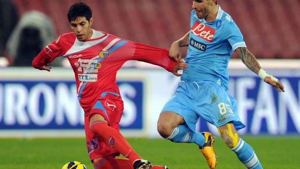 Napoli &#8211; Catania 2-1 | Risultato finale | Gol di Callejon, Hamsik e Castro