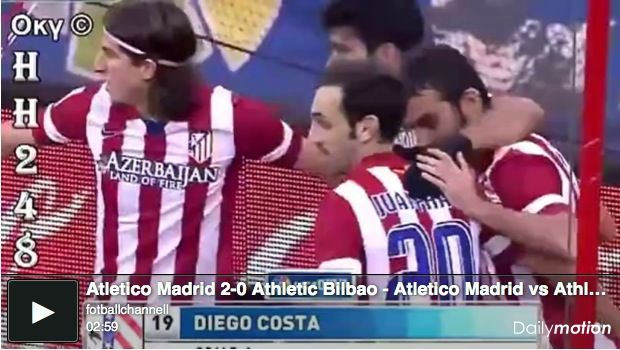 Atletico Madrid-Athletic Bilbao 2-0 | Highlights Liga &#8211; Video Gol (David Villa, Diego Costa)