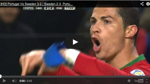 Svezia-Portogallo 2-3 | Highlights Qualificazioni Mondiali 2014 | Video gol (Ronaldo e Ibrahimovic)