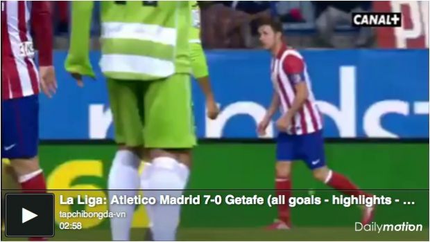 Atletico Madrid &#8211; Getafe 7-0 | Highlights Liga &#8211; Video Gol (Garcia, Villa, Diego Costa, Adrian)