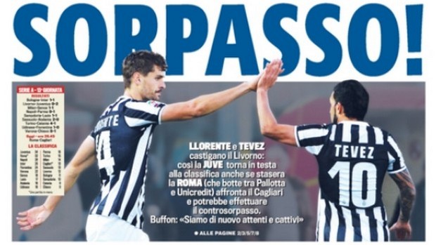 Rassegna stampa 25 novembre 2013: prime pagine di Gazzetta, Corriere e Tuttosport