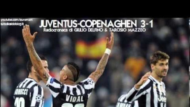 Juventus-Copenaghen 3-1 | Telecronache di Zuliani e Paolino, radiocronaca Rai | Video