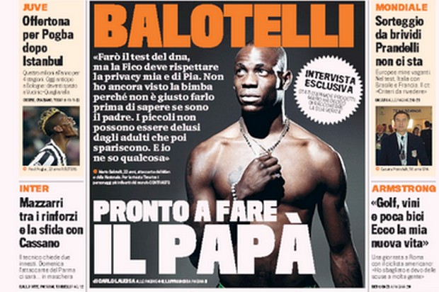 Rassegna stampa 6 dicembre 2013: prime pagine di Gazzetta, Corriere e Tuttosport