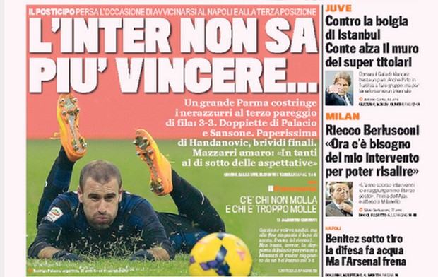 Rassegna stampa 9 dicembre 2013: prime pagine di Gazzetta, Corriere e Tuttosport
