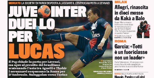 Rassegna stampa 4 dicembre 2013: prime pagine di Gazzetta, Corriere e Tuttosport