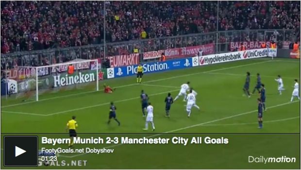 Bayern Monaco – Manchester City 2-3 | Highlights Champions League | Video Gol (Muller, Gotze, Silva, Kolarov, Milner)