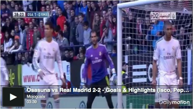 Osasuna &#8211; Real Madrid 2-2 | Highlights Liga &#8211; Video Gol (Riera, Isco, Pepe)