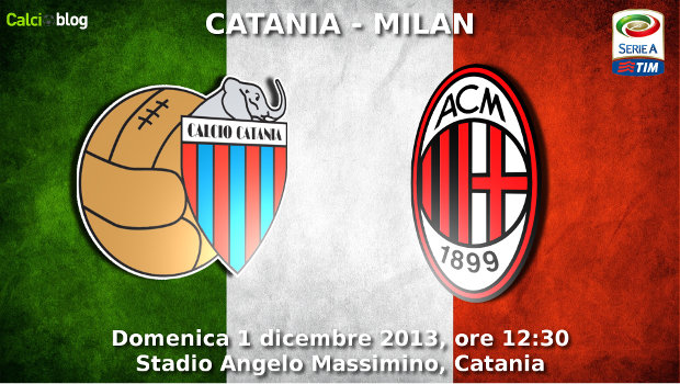 Catania &#8211; Milan 1-3 | Risultato finale | Gol di Castro, Montolivo, Balotelli, Kakà