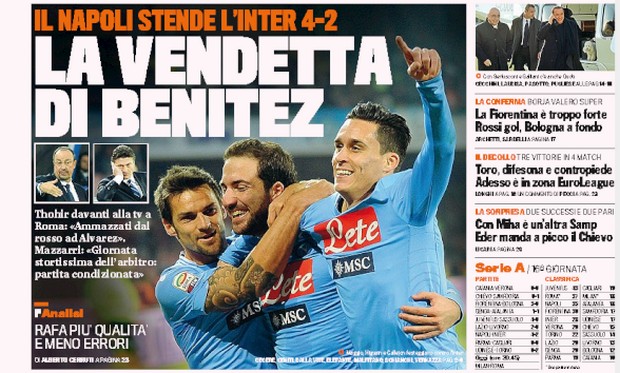 Rassegna stampa 16 dicembre 2013: prime pagine di Gazzetta, Corriere e Tuttosport