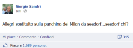 Giorgio Sandri: &#8220;Seedorf chi?&#8221; &#8211; Quando l&#8217;olandese non indossò il lutto al braccio&#8230;