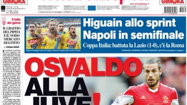 Rassegna stampa 30 gennaio 2014: prime pagine di Gazzetta, Corriere e Tuttosport