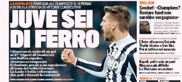 Rassegna stampa 26 gennaio 2014: prime pagine di Gazzetta, Corriere e Tuttosport