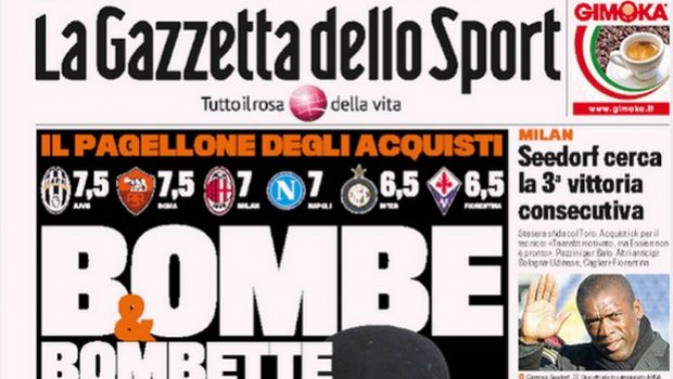 Rassegna stampa 1 febbraio 2014: prime pagine di Gazzetta, Corriere e Tuttosport