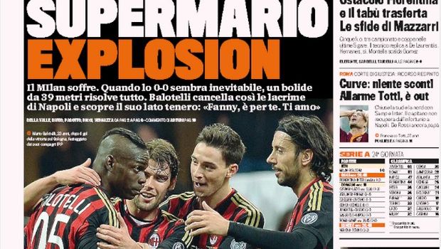 Rassegna stampa 15 febbraio 2014: prime pagine di Gazzetta, Corriere e Tuttosport