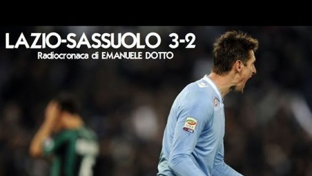 Lazio-Sassuolo 3-2 | Telecronaca di De Angelis e radiocronaca Rai | Video