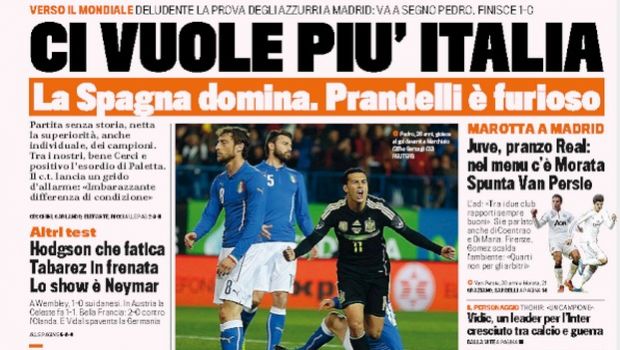 Rassegna stampa 6 marzo 2014: prime pagine di Gazzetta, Corriere e Tuttosport