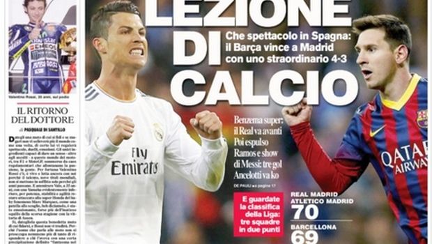 Rassegna stampa 24 marzo 2014: prime pagine di Gazzetta, Corriere e Tuttosport