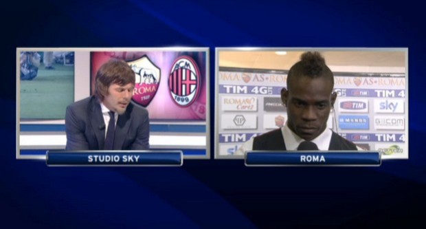 Roma &#8211; Milan, Balotelli contro Sky: &#8220;Non capite niente di calcio&#8221; (VIDEO)