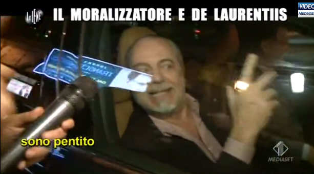 De Laurentiis fermato dalle Iene: &#8220;Il tifoso aggredito? Mi pento&#8221; &#8211; Video