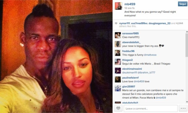 Mario Balotelli torna con Fanny Neguesha (FOTO)