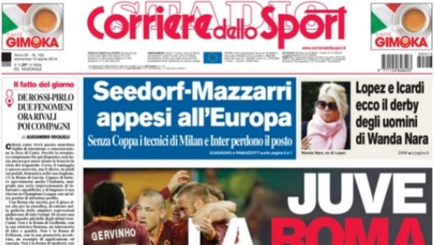 Rassegna stampa 13 aprile 2014: prime pagine di Gazzetta, Corriere e Tuttosport