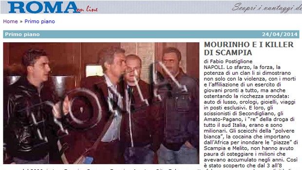 Mourinho e le foto con il boss della camorra finite in tribunale