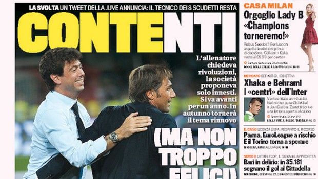 Rassegna stampa 20 maggio 2014: prime pagine di Gazzetta, Corriere e Tuttosport