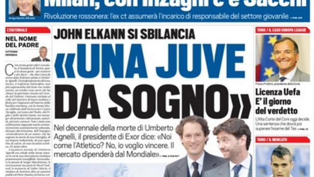 Rassegna stampa 28 maggio 2014: prime pagine di Gazzetta, Corriere e Tuttosport